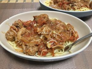 ルパンカリオストロの城風ミートボールスパゲッティ レシピ 作り方 By 発酵食品大好き 楽天レシピ