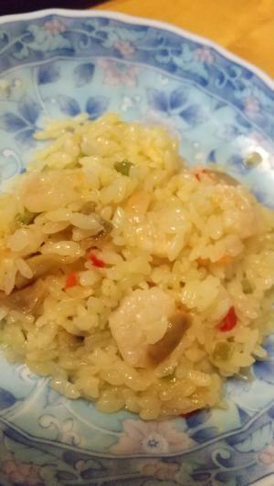 シーフードミックスの炊飯器ピラフ レシピ 作り方 By Momiji Mama 楽天レシピ