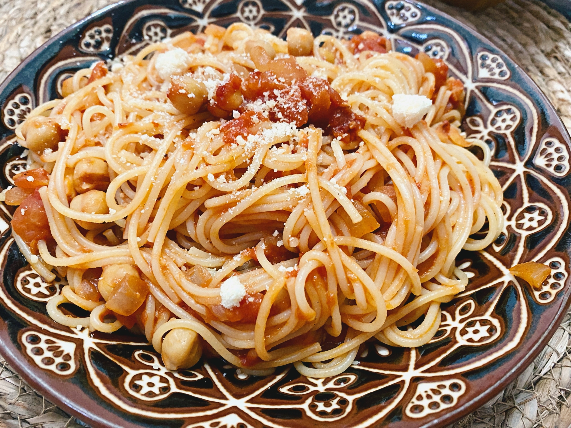 ✦༺ ひよこ豆のトマトパスタ ༻✦
