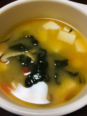 豆腐とほうれん草としいたけと人参の味噌汁 レシピ 作り方 By ドーナツ 楽天レシピ