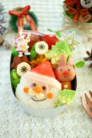 クリスマスキャラ弁 サンタおにぎり弁当 レシピ 作り方 By Asami Obento 楽天レシピ