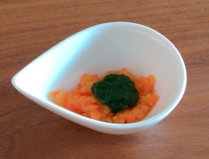 離乳食初期 にんじんとほうれん草のサラダ レシピ 作り方 By Sato8823 楽天レシピ