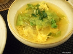 シャキシャキレタスの和風スープ♪