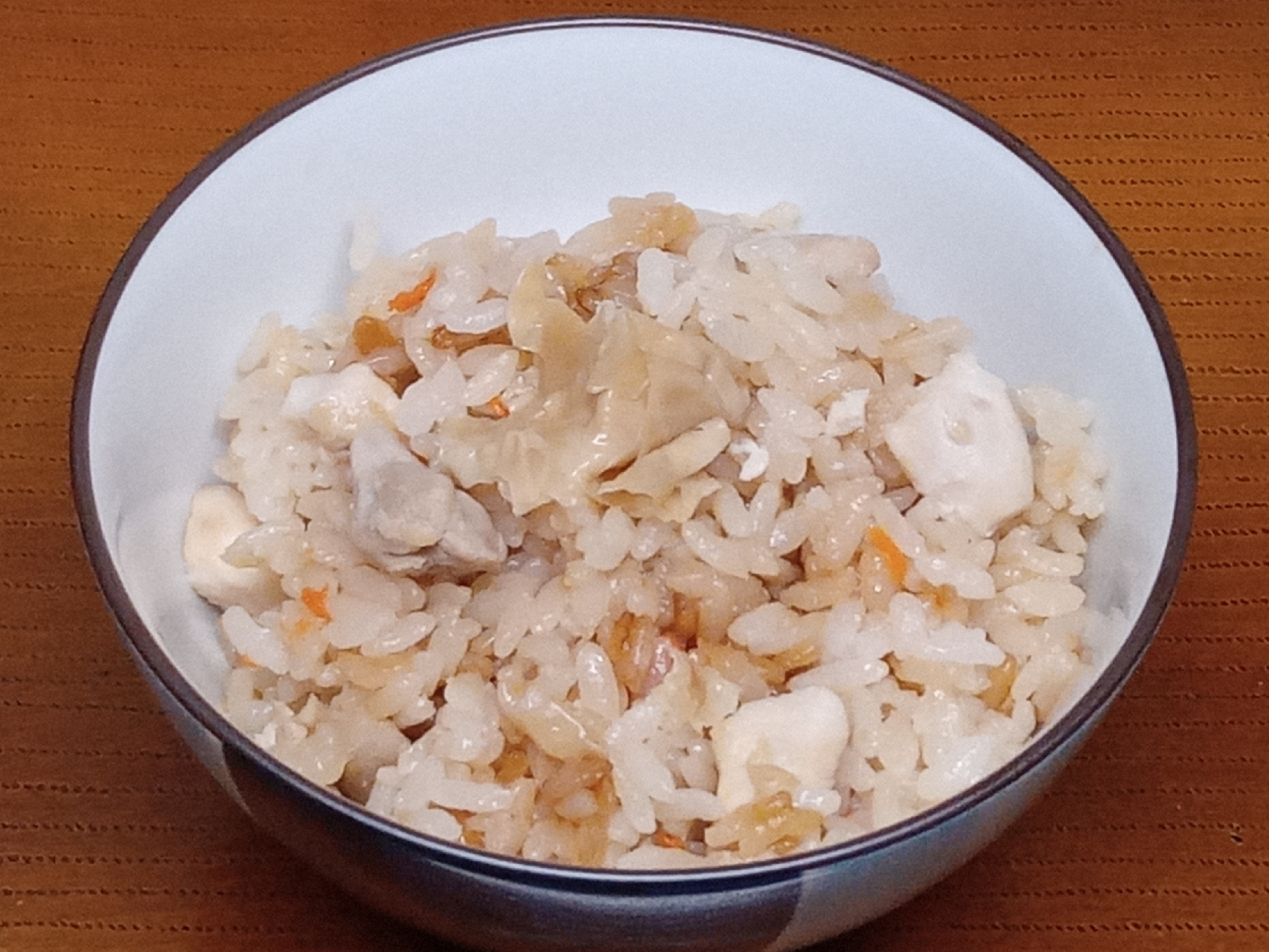 湯葉と鶏の炊き込みごはん