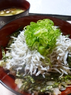 薬味たっぷり！しらす丼