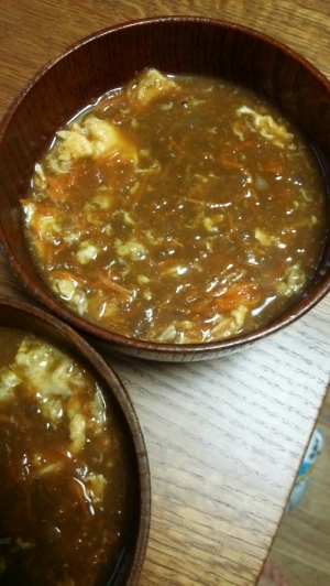 残ったカレーで卵スープ レシピ 作り方 By 4045g 楽天レシピ