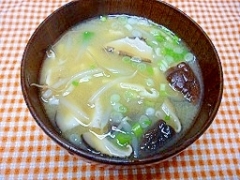 生椎茸のお味噌汁
