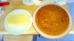 おは奥シリコンキッチントレイで作る！バナナケーキ。