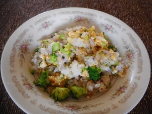 ブロッコリーと炒り卵のミントピラフ レシピ 作り方 By Mococo05 楽天レシピ