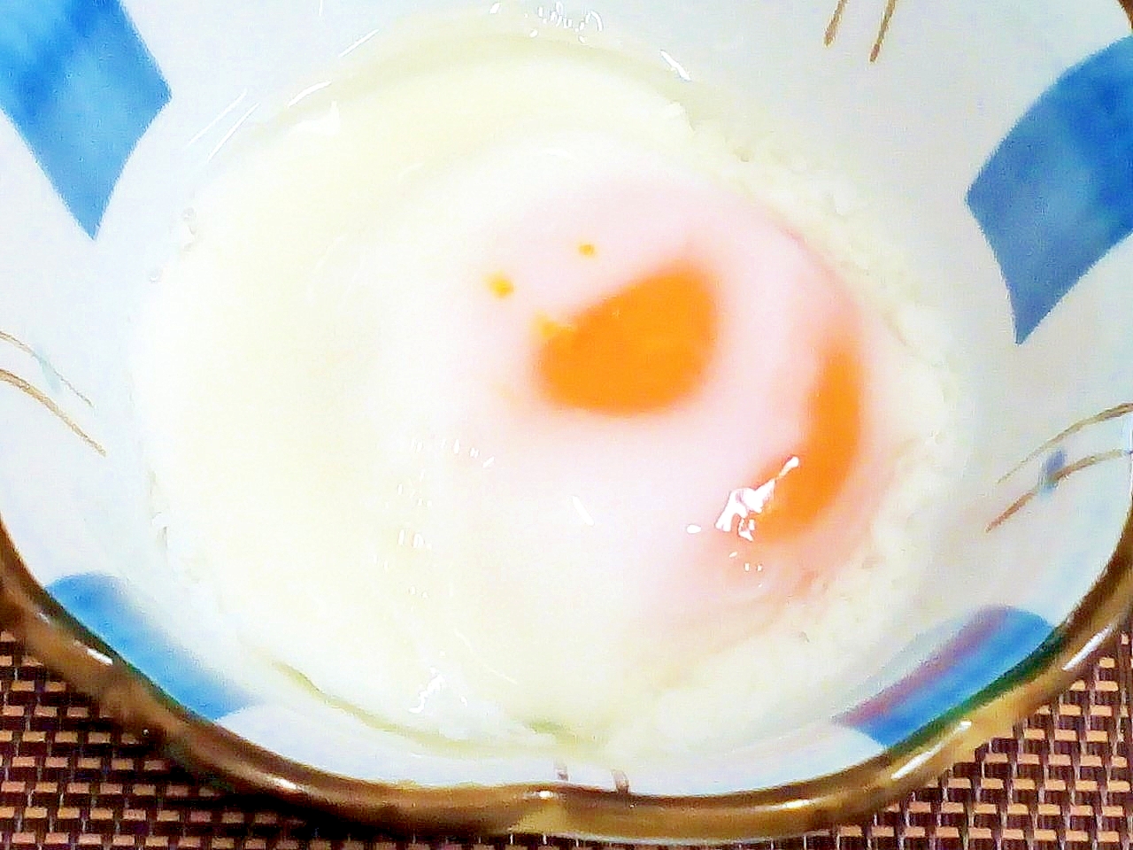 ♪とろ～り温卵♡レンジで1分♪