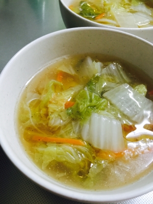 野菜の甘さを実感 白菜とにんじんのとろみ中華スープ レシピ 作り方 By Toytoy Saori2005 楽天レシピ