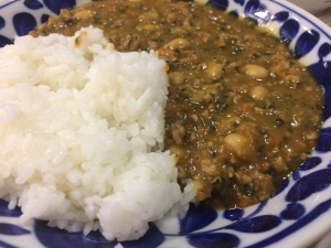 大豆とほうれん草とひき肉のドライカレー レシピ 作り方 By Fujimon58 楽天レシピ