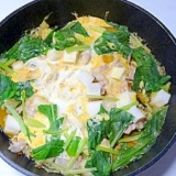 豚肉と野菜の卵とじ