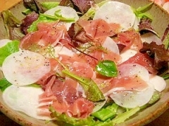 株上昇？蕪と生ハムの和っカルパッチョ