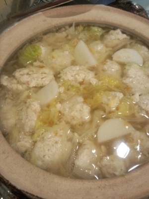 山芋でフワトロ 鶏団子の中華鍋 レシピ 作り方 By Su Mo S キッチン 楽天レシピ