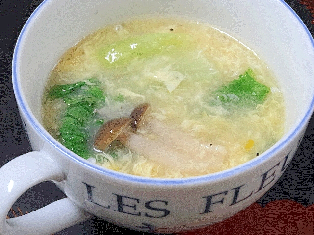 5. 煮汁でトロトロ卵のスープ