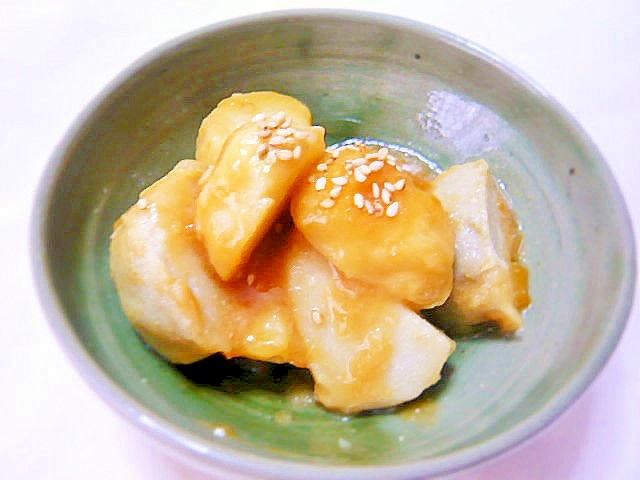 7. 里芋の柚子味噌絡め