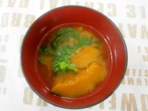 菜の花 かぼちゃの味噌汁 レシピ 作り方 By なな1151 楽天レシピ