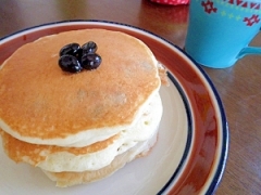 美肌☆黒豆ホットケーキ