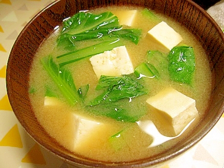 17. 豆腐と小松菜の味噌汁
