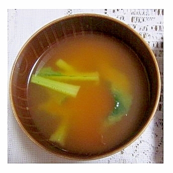 小松菜の冷やし味噌汁