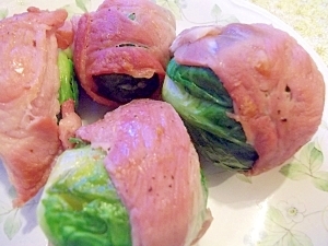 おつまみ お弁当に 芽キャベツのベーコン巻き レシピ 作り方 By Ayanz 楽天レシピ