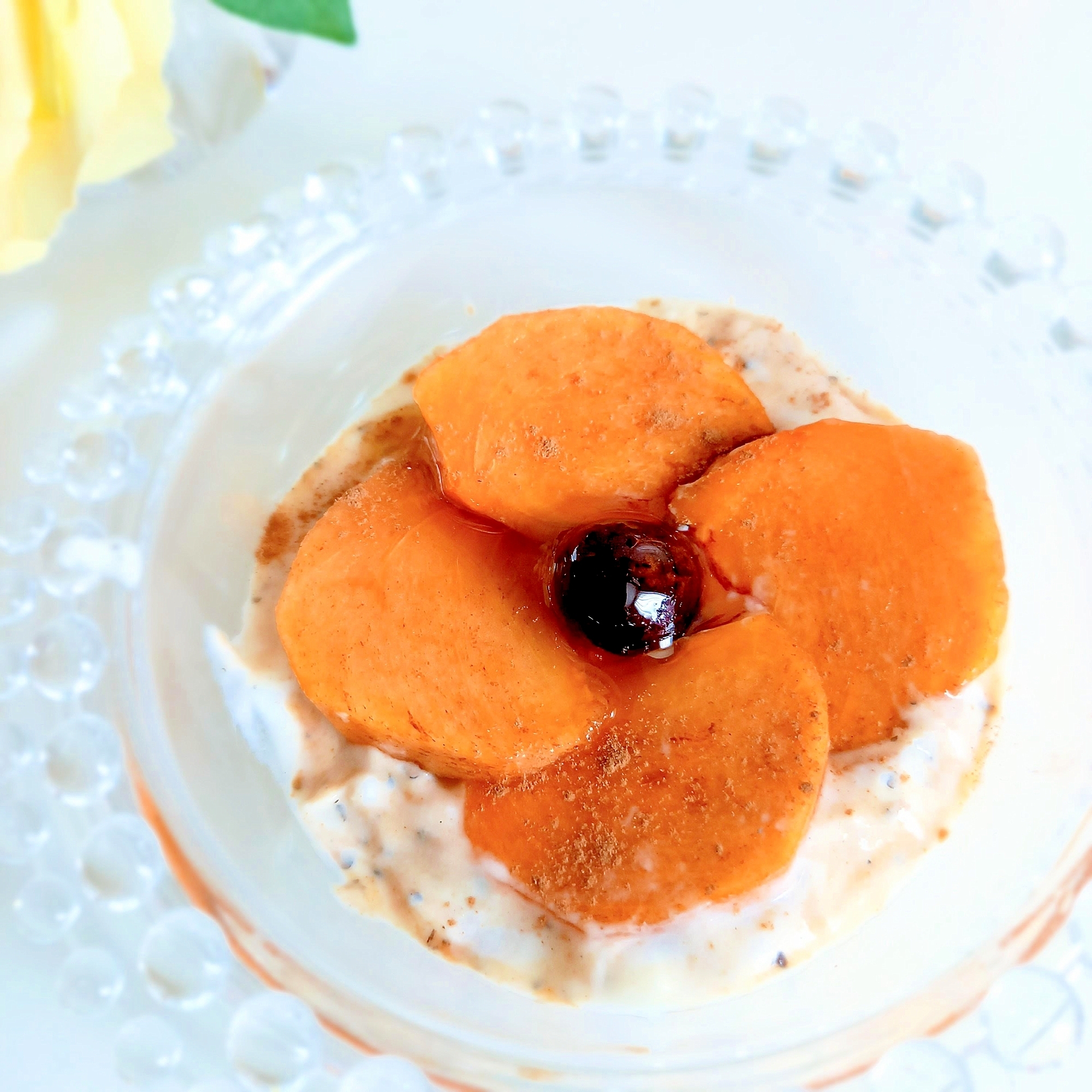 マーブル模様のヨーグルトゼリー