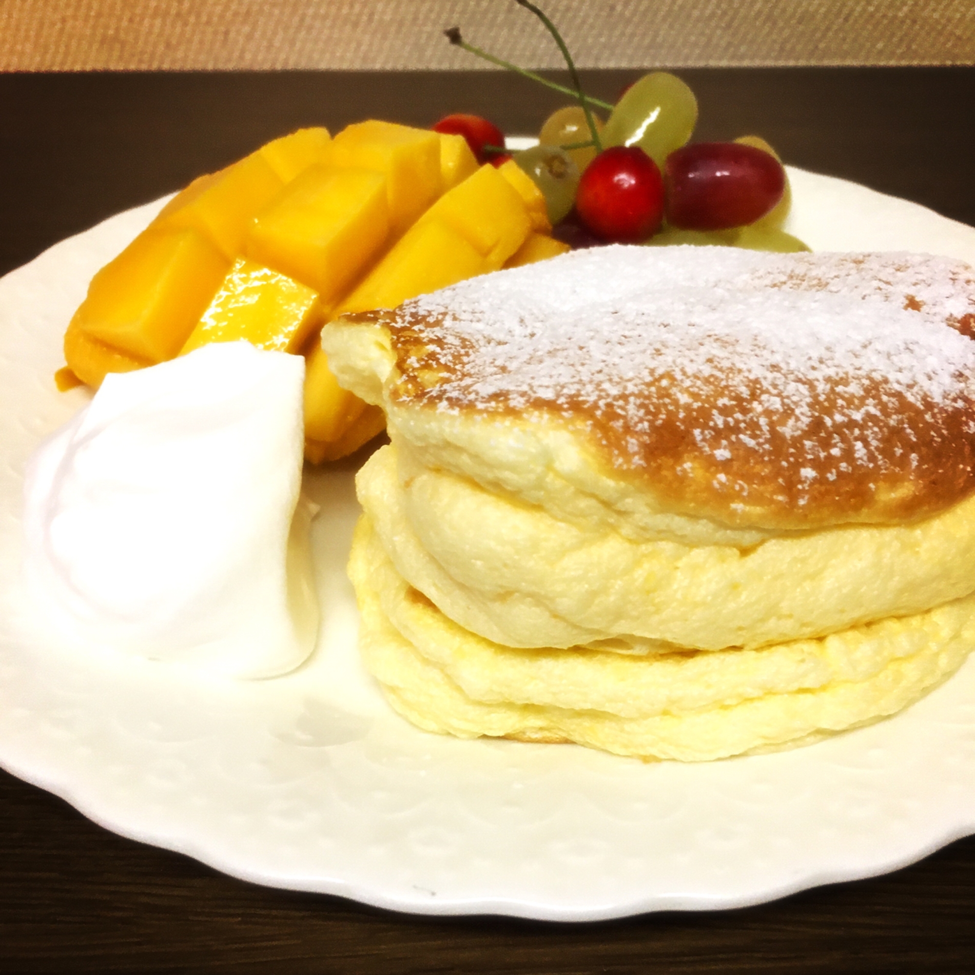 ベーキングパウダーなしスフレパンケーキ