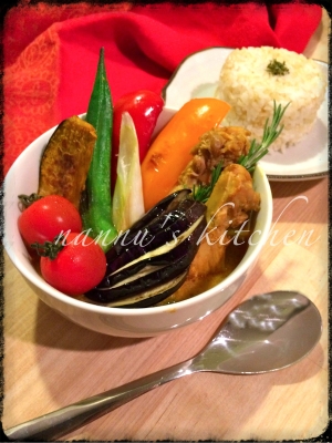 夏バテ知らず チキン 夏野菜の豆乳スープカレー レシピ 作り方 By Nannu S Kitchen 楽天レシピ