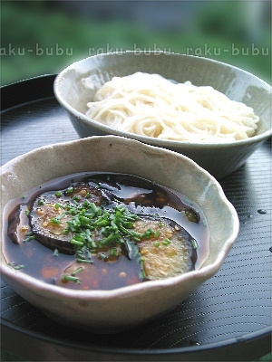 夏をのりきれ！【なすのつけ汁そうめん】