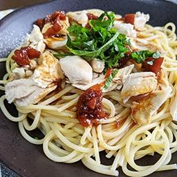 パパっと梅とささみのさっぱりパスタ レシピ 作り方 By ひーこ食堂 楽天レシピ