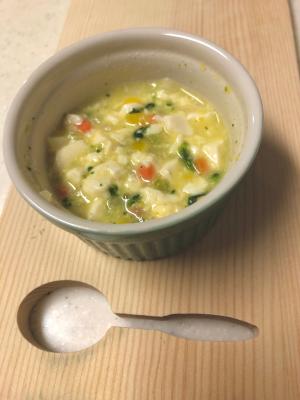 豆腐と野菜のふわとろスープ 離乳食初期 中期 レシピ 作り方 By ロカボ こどもごはん さっちょ 楽天レシピ 豆腐と野菜のふわとろスープ 離乳食初期 中期 レシピ 作り方 By ロカボ こどもごはん さっちょ 楽天レシピ