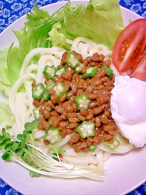 納豆とオクラのサラダうどん レシピ 作り方 By 桜39桜39 楽天レシピ