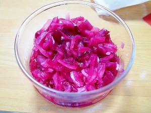 紫玉ねぎの酢漬け レシピ 作り方 By よっちごはん 楽天レシピ
