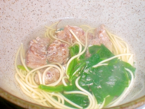 白だしde牛肉とほうれん草のにゅうめん レシピ 作り方 By Kumi Mama 楽天レシピ