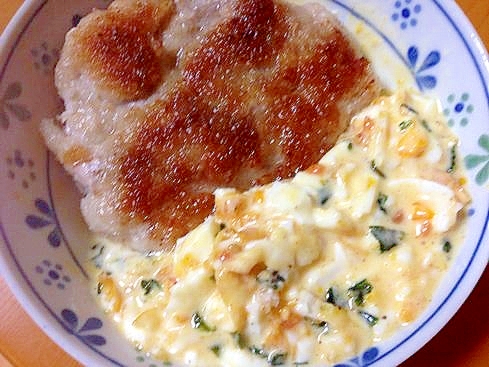 豚こまカツレツの簡単タルタルソースがけ