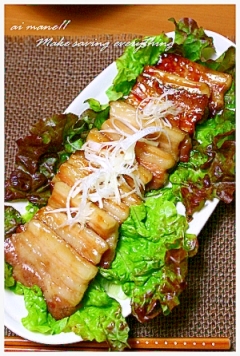 じゅわっと広がる旨み！豚バラの照り焼き