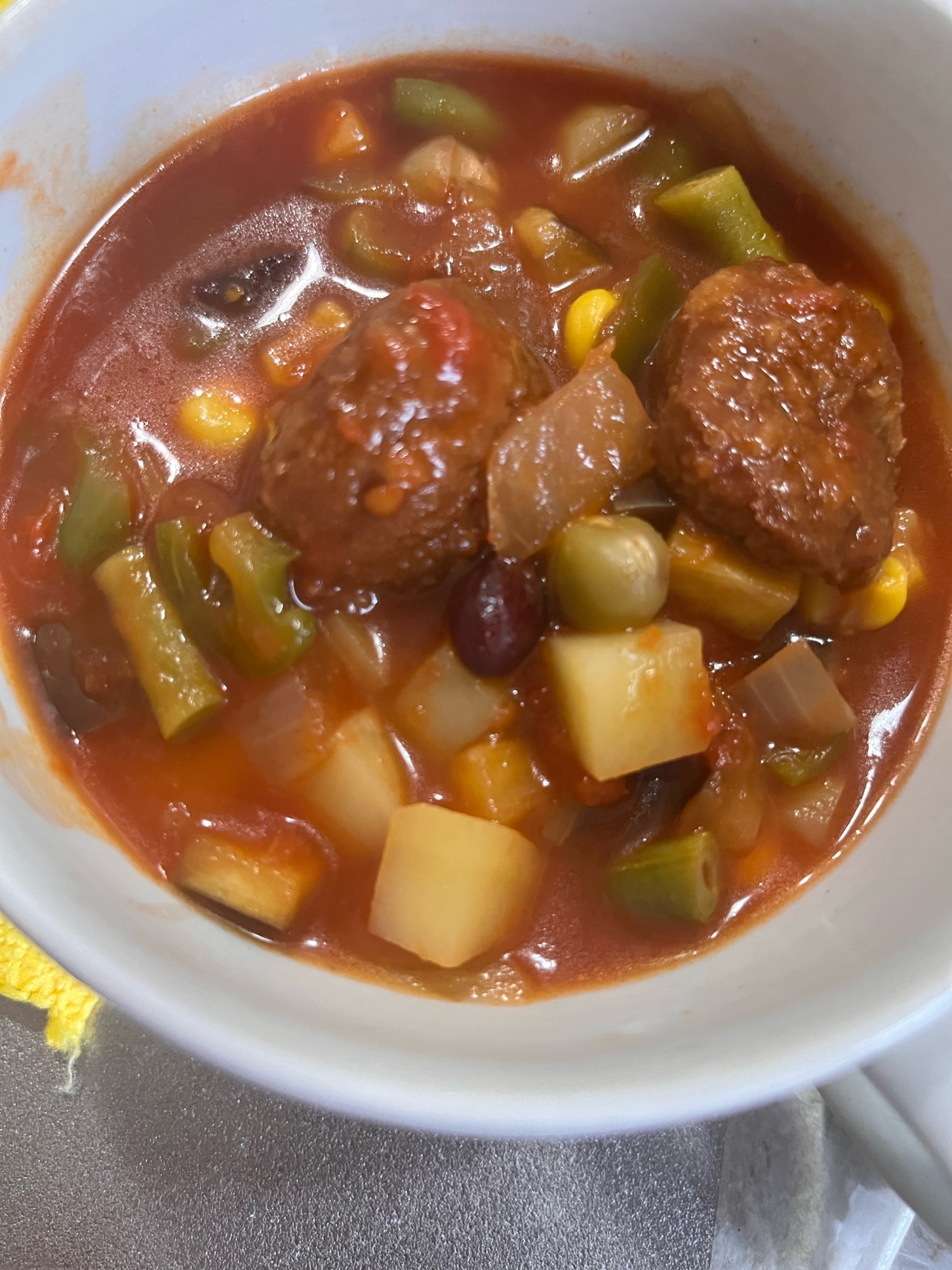 冷凍トマトで簡単☆ミネストローネ