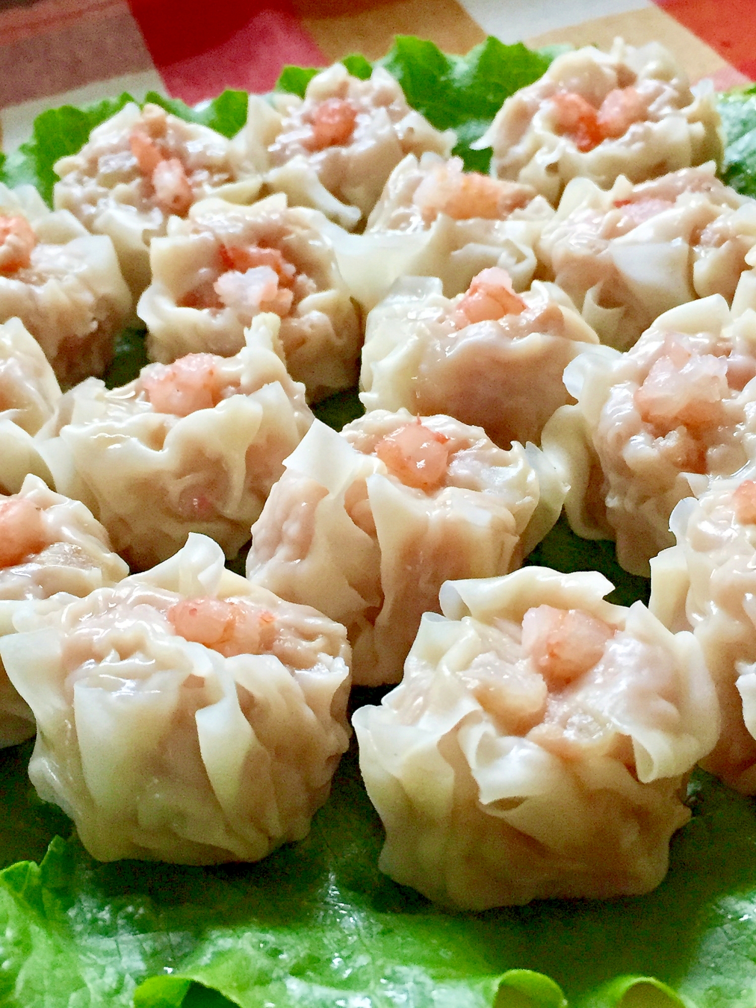 餃子の皮でもちもち♫ヘルシー豆腐サーモンしゅうまい