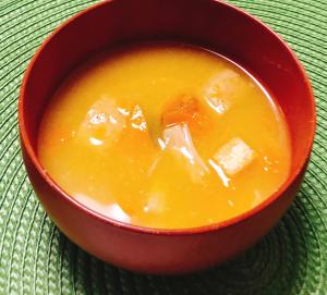 かぼちゃ 油揚げの甘い味噌汁 レシピ 作り方 By Sweet Sweet 楽天レシピ