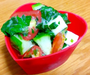 ネバネバ野菜ときゅうり トマトのサラダ レシピ 作り方 By Yomogimotir 楽天レシピ