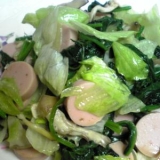 魚肉ソーセージの残り野菜の炒め物