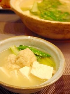 寒天ボールとお豆腐の中華スープ★食物繊維たっぷり