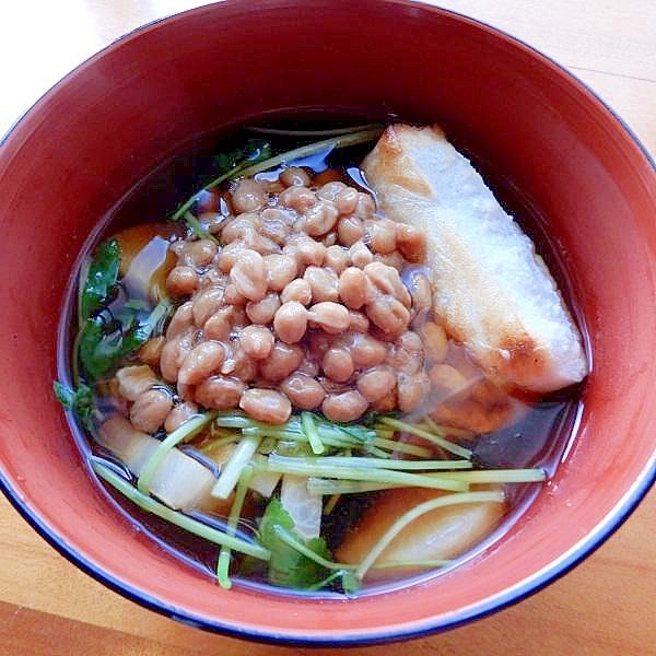 ５分！？大味な納豆も❤三つ葉と大根の雑煮（代用可）