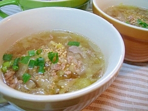 白菜と春雨の豚肉スープ レシピ 作り方 By ミルク白うさぎ 楽天レシピ