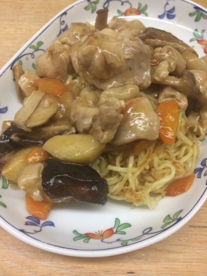 鶏肉とたっぷりキノコのあんかけ焼きそば レシピ 作り方 By はらぺこ妊婦 楽天レシピ