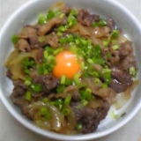 ねぎ玉牛丼