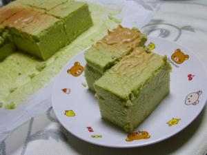 クリームチーズ半分ｄｅ抹茶チーズケーキ レシピ 作り方 By A アルファ 楽天レシピ