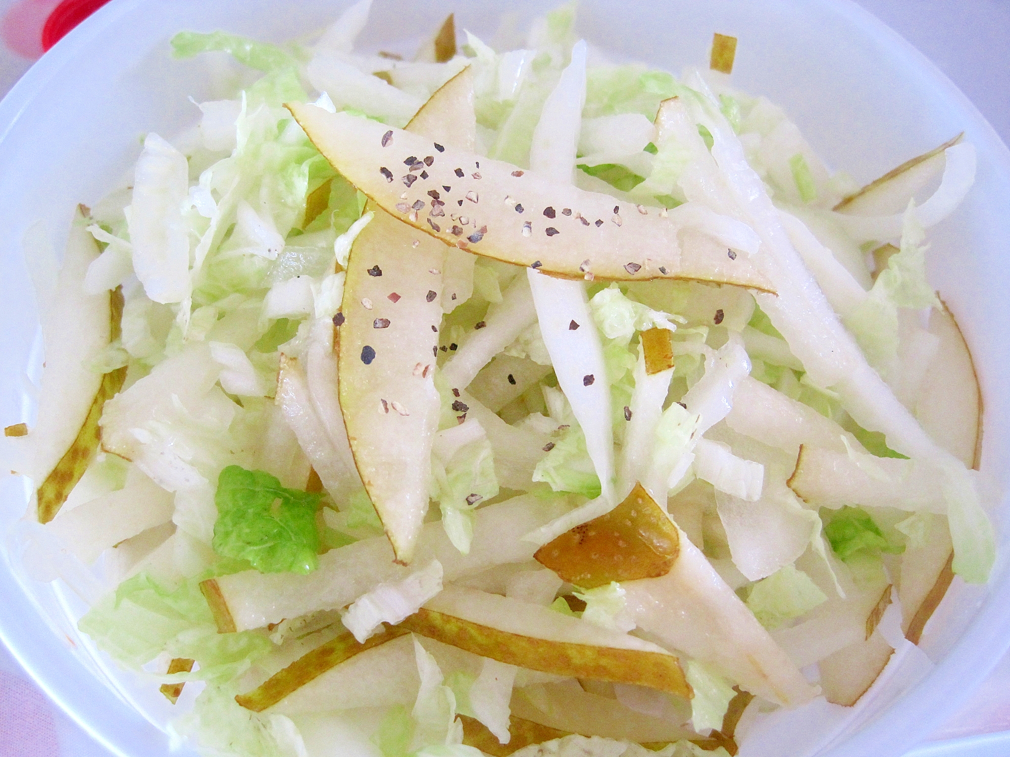 白菜と梨のシャキシャキサラダ