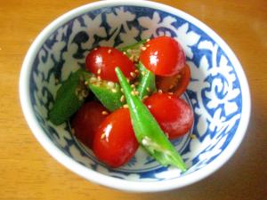 オクラとミニトマトのサラダ レシピ 作り方 By れいちゃっ 楽天レシピ
